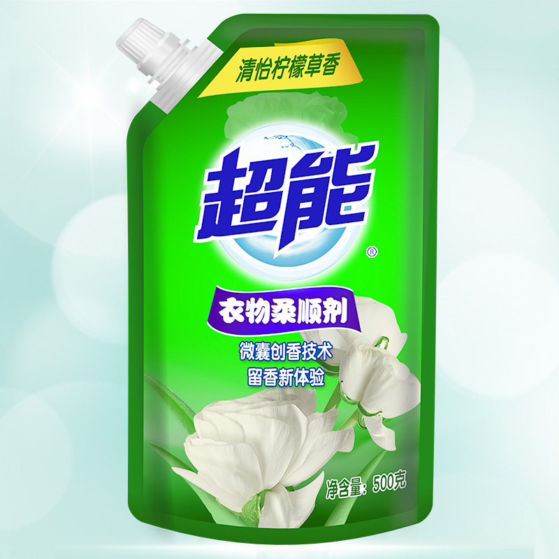 500g超能衣物柔顺剂(柠檬草香)[纳爱斯]高清大图