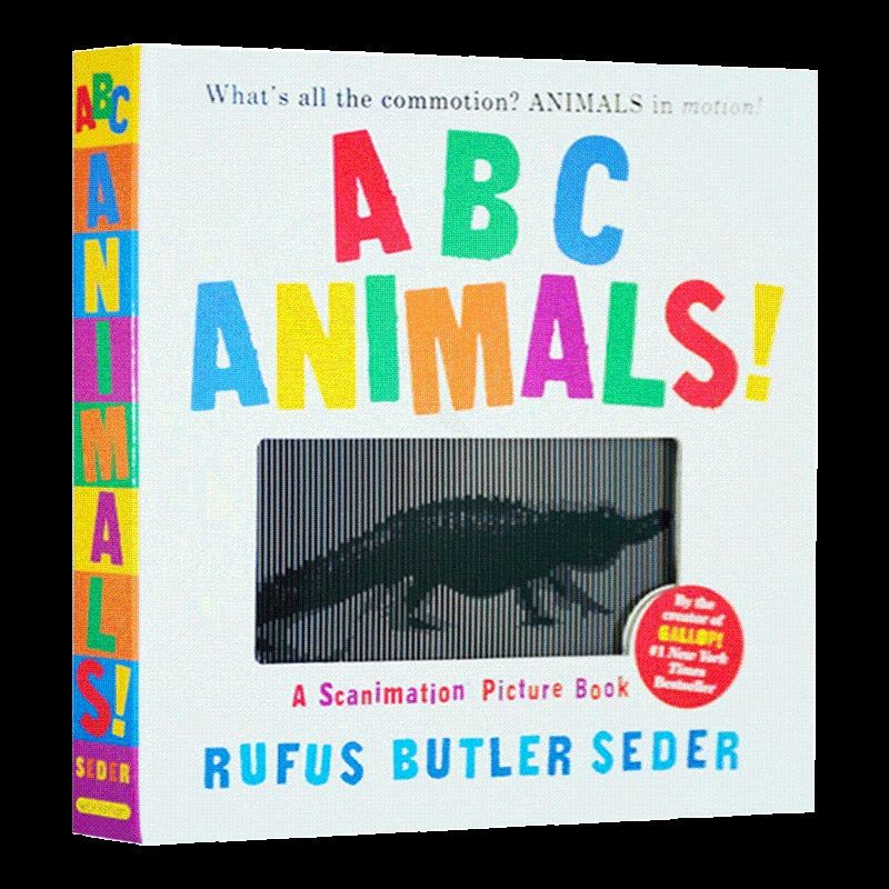 [醉染正版]光与影视觉动物ABC动画书 ABC Animals A Scanimation Picture Book 英图片