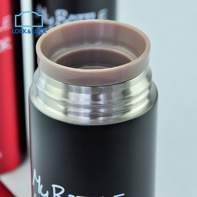 乐扣乐扣(lock&lock)缤纷保温杯 水杯杯子 LHC4015BLK 304不锈钢(390ml)黑色
