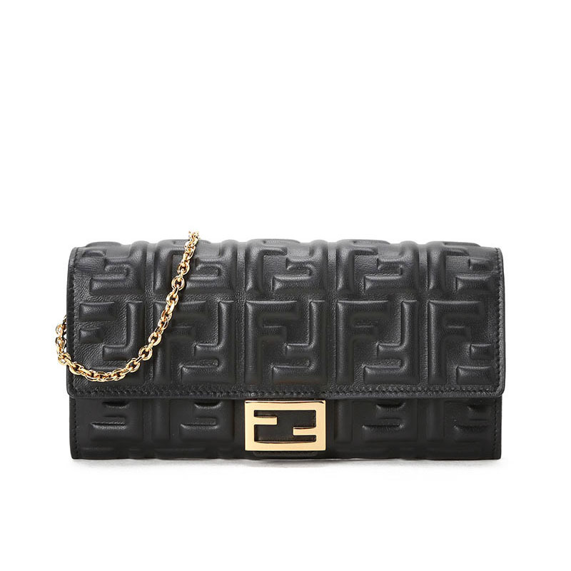 预订 FENDI 芬迪 CONTINENTAL WOC包 单肩包 斜挎包 链条包中号 FF标识FF压纹8M0365金扣
