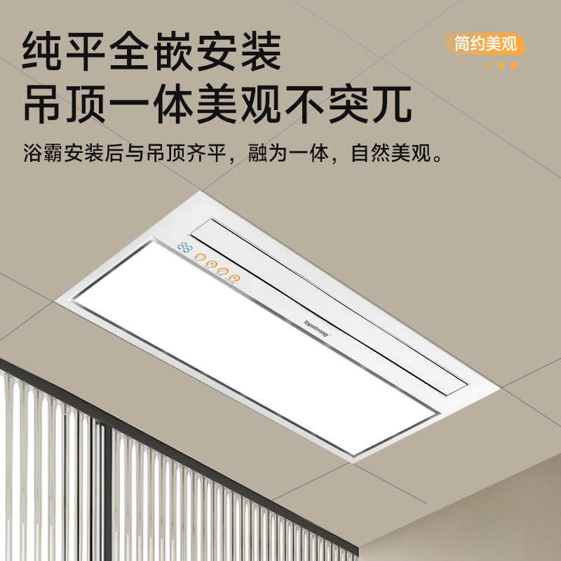 顶固(TopStrong)风暖浴霸TS2432GN即开即热广角摆页送暖3150W大功率负离子净化空气纯平安装(不含安装)高清大图