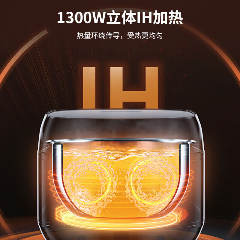 美的(Midea)电饭煲4L立体IH电磁加热316L不锈钢材质内胆零涂层防粘24H预约电饭锅 MB-CFB4065S高清大图