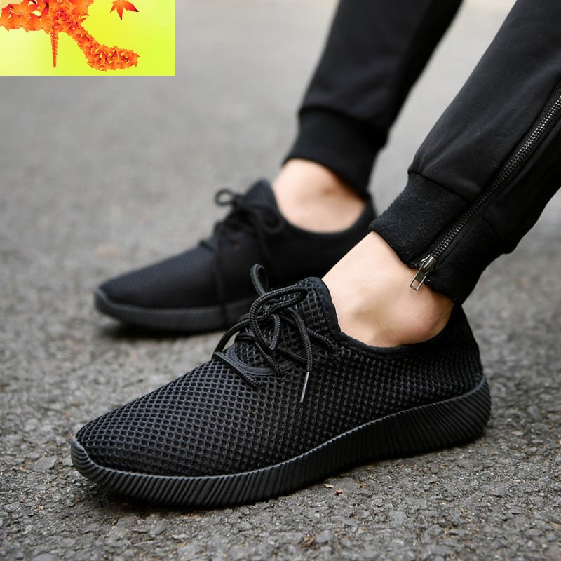 夏季新款布鞋男士休闲鞋学生韩版百搭运动潮鞋透气网面男鞋子简畅