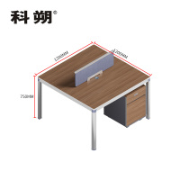 科朔 办公桌职员桌 员工桌 板式办公桌双人位1.2米KS-08B1203