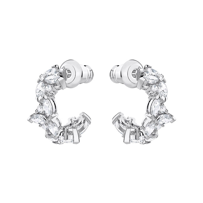 SWAROVSKI LADY镀白金色穿孔耳环