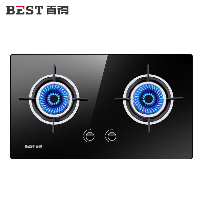 华帝股份百得(BEST)燃气灶DZ28B天然气家用灶具双眼灶双灶台式嵌入式台嵌两用煤气灶钢化玻璃