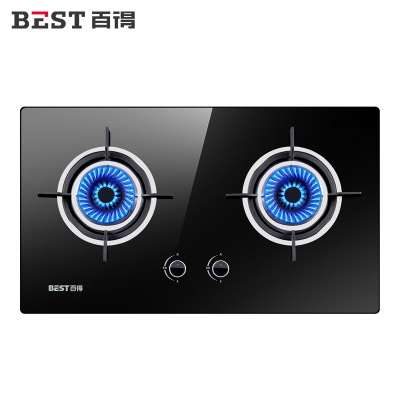 华帝股份百得(BEST)燃气灶DZ28B天然气家用灶具双眼灶双灶台式嵌入式台嵌两用煤气灶钢化玻璃