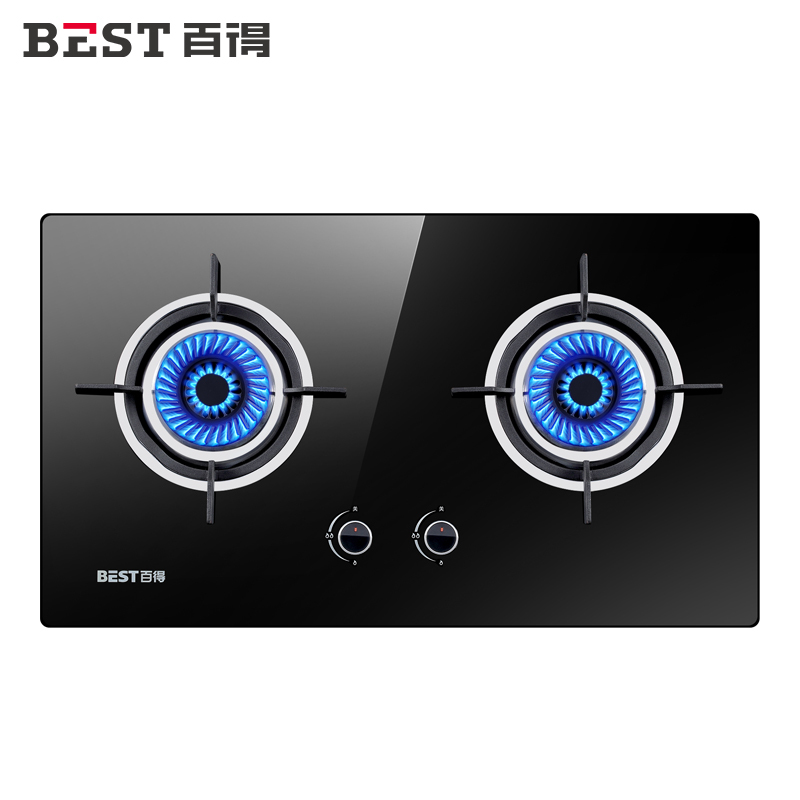 华帝股份百得(BEST)燃气灶DZ28B天然气家用灶具双眼灶双灶台式嵌入式台嵌两用煤气灶钢化玻璃