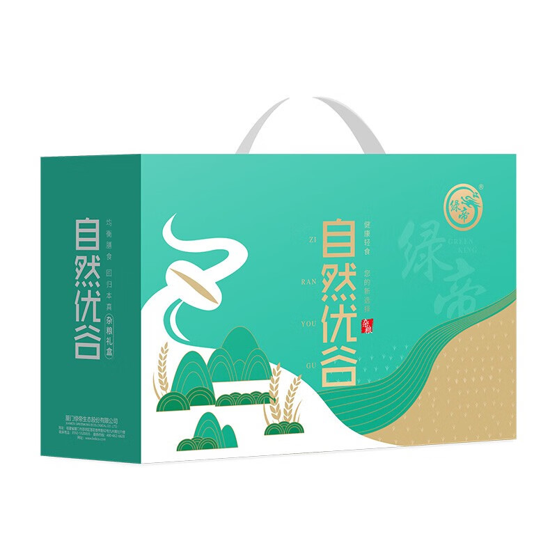 绿帝自然优谷礼盒A款2710g七日粥 黑豆黑米绿豆血糯米小米糙米燕麦米红小豆!高清大图