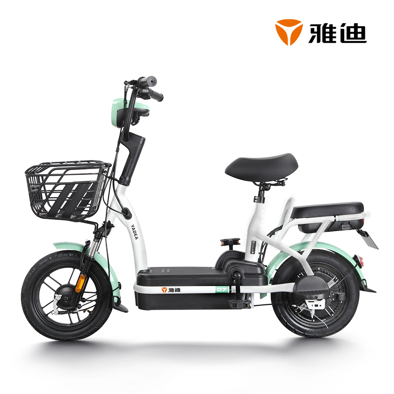 雅迪(yadea)电动自行车小金果48V电动车真空轮胎电瓶车 小金果基础版小钢炮48V12AH铅酸[植物绿]
