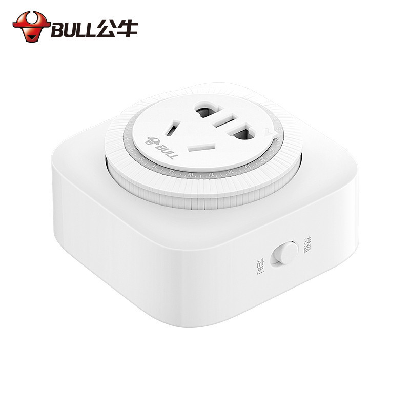 公牛(BULL) GND-2D 新国标16A大功率机械定时器插座/转换器通断电24小时循环(需在0度以上环境使用)高清大图
