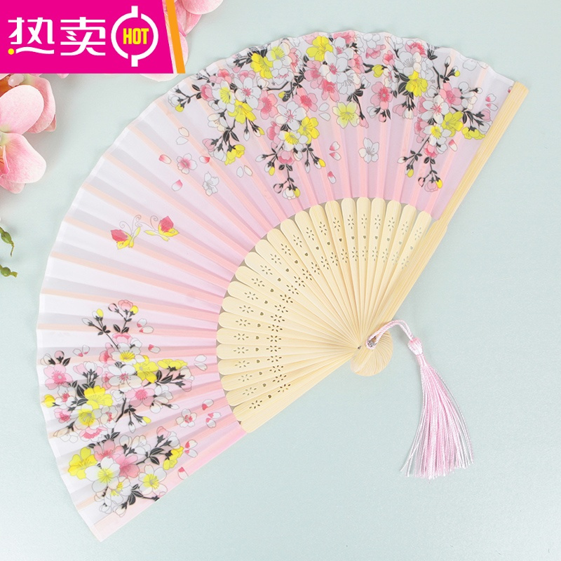 封后 Fenghou 工艺制品日式折扇中国风女式扇子绢扇樱花和风工艺古风折叠小扇女扇fenghou 新粉蝶黄 Pp袋 价格图片品牌报价 苏宁易购梦舟家居生活专营店