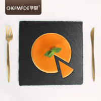学厨CHEF MADE 岩石创意餐盘家用板岩餐具西餐盘点心寿司盘正方形烘焙工具 厨房工具WK9363