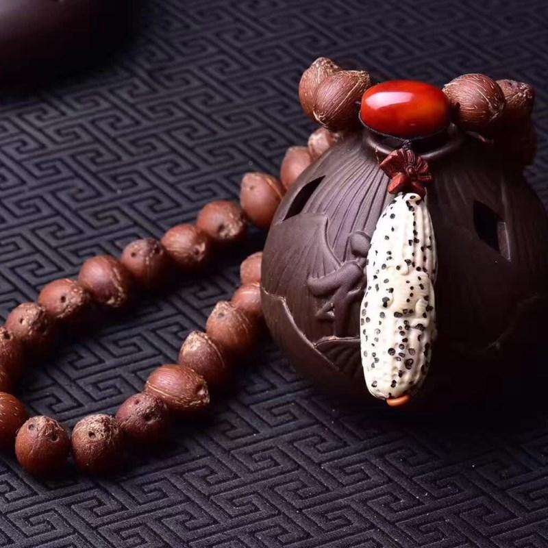 精品招财紫金鼠菩提子手串 正圆原籽三眼鼠菩提 文玩佛珠手串送女朋友七夕情人节礼物