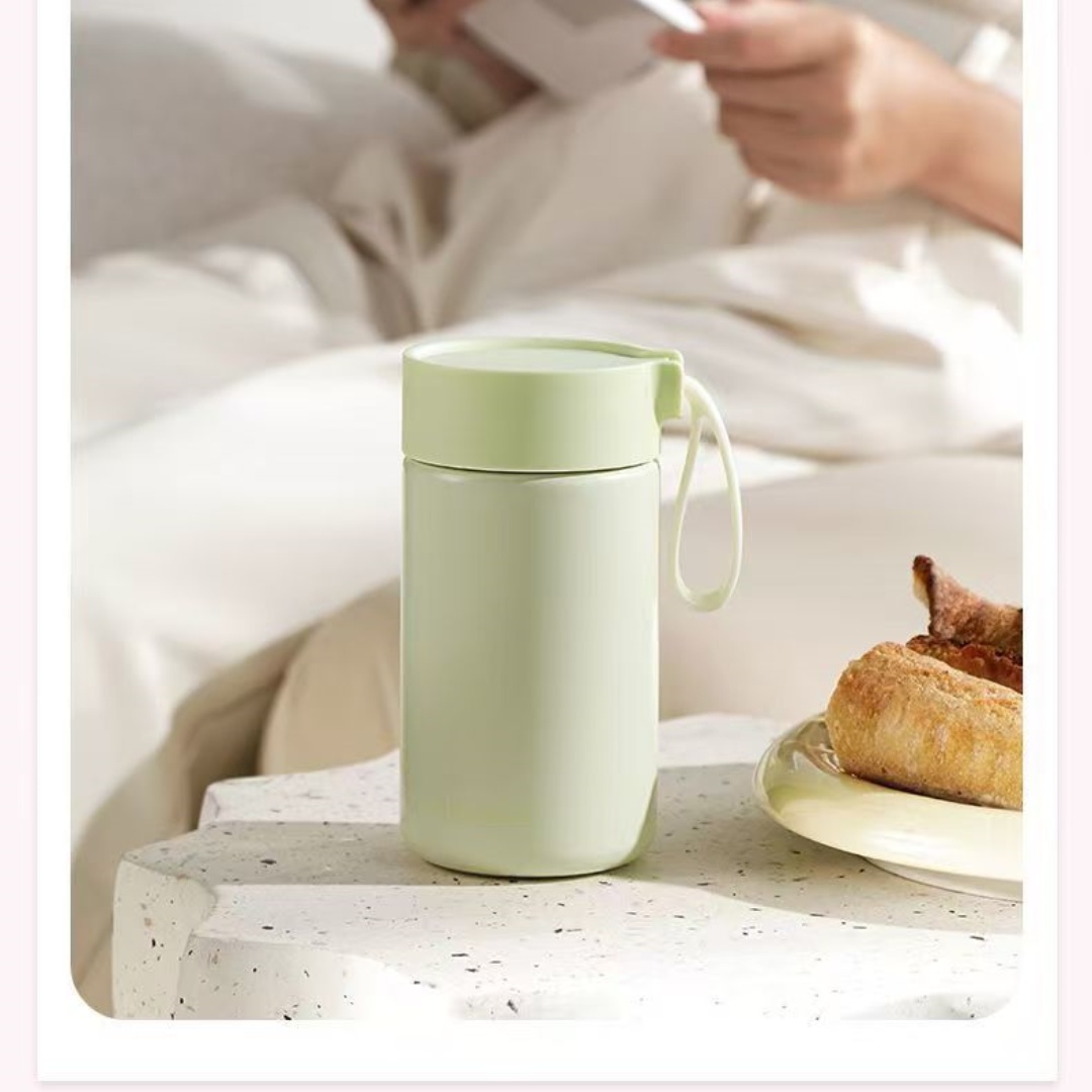 富光WFZ1263-350高颜值女生保温杯316不锈钢水杯绿色350ml高清大图