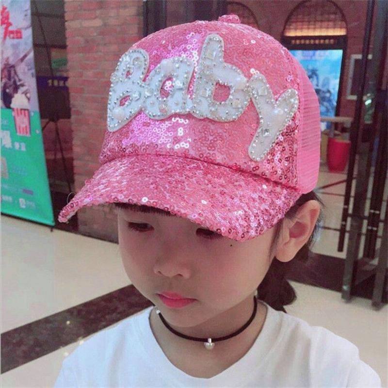 儿童帽子夏天宝宝遮阳网帽女童鸭舌帽亲子款时尚百搭棒球帽男童帽 baby粉色 3-9岁（帽围48-54cm左右）