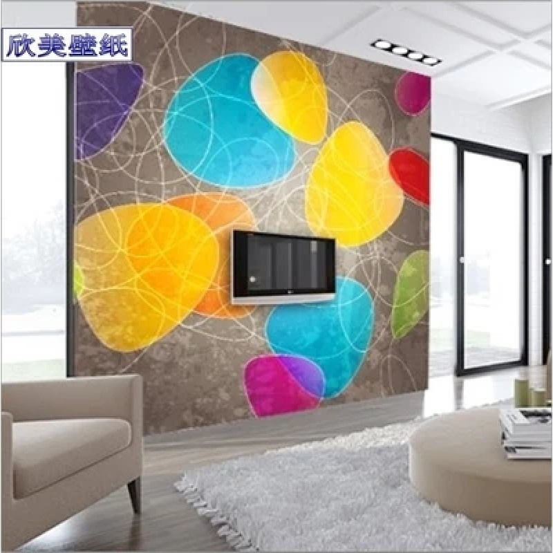 电视背景墙纸壁纸3D抽象简约现代客厅背景壁纸壁画卧室影视墙纸壹德壹