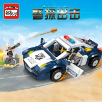 启蒙积木legao玩具 男孩子拼装城市警察系列警车拼插汽车模型 警探出击1910(303片)