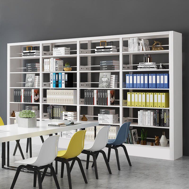 绵冠MIANGUNA办公家具钢制书架学校图书馆书店书籍室阅览室书架书柜资料架柜双面一列四组图片