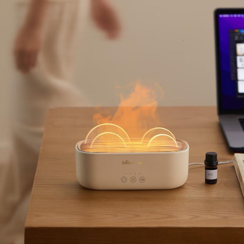 小熊香薰机家用加湿器空气加湿机办公室夜灯桌面低噪 XXQ-B08Z1高清大图