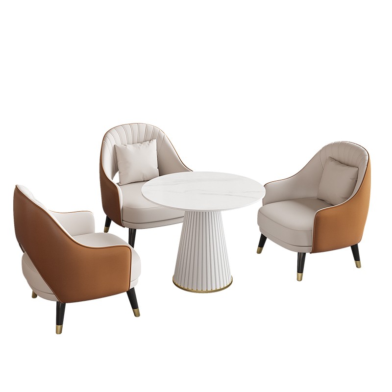 豫龙悦 白色岩 板 茶 几高清大图