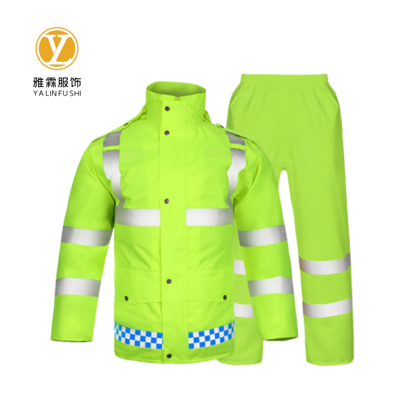 雅霖服 分体式300D多功能雨衣套装可定制 YLF-XZ501 套高清大图