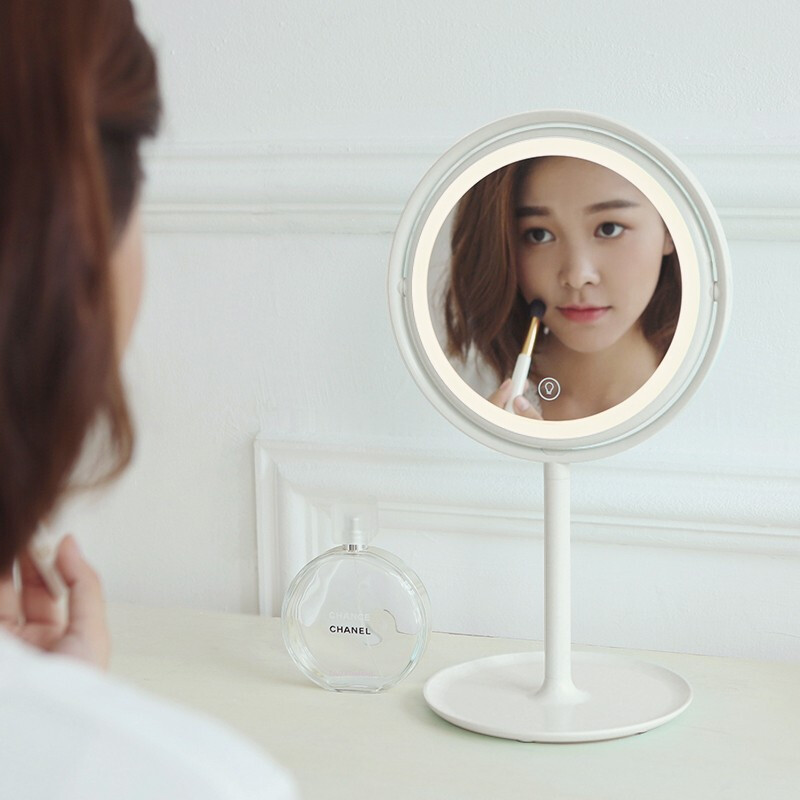 林檎生日女生送女朋友情人节送女友女孩闺蜜结婚纪念送老婆爱人实用创意化妆镜台灯抖音同款带灯镜子送女朋友老婆生日礼物送女朋友