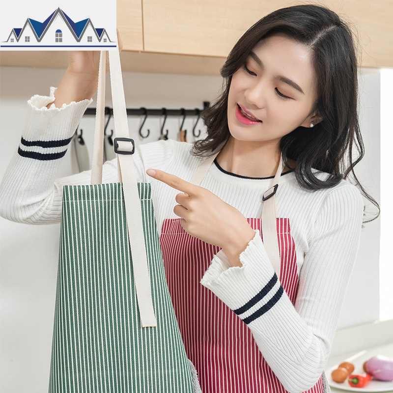**可擦手围裙日式防水防油做饭罩衣厨房时尚家用女款成人围巾抹布 三维工匠高清大图