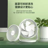 赛亿(Shinee)优雅白插电款小风扇小型桌面USB办公室电扇迷你学生宿舍台夹扇床头轻音车载壁挂便携式充电风扇