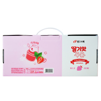 韩国进口 宾格瑞草莓味牛奶饮料 200ml*12香滑口感