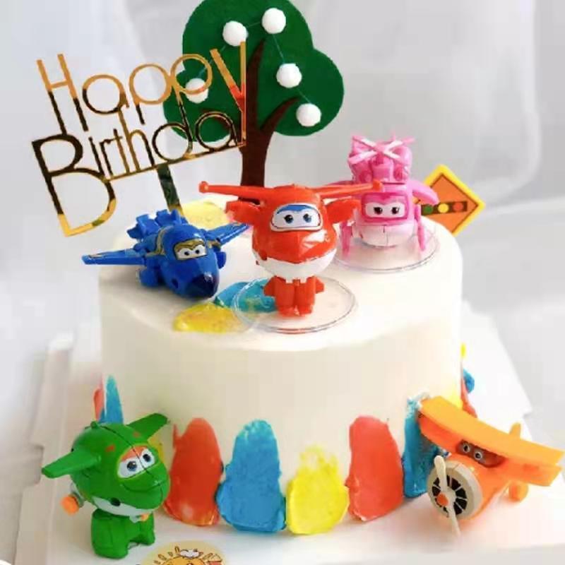 超级飞侠蛋糕装饰摆件小飞侠乐迪烘焙模型配件插件男孩儿童玩具超级