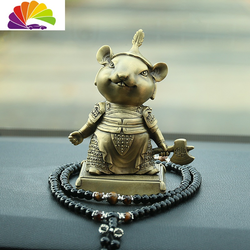 个性生肖本命年吉祥物 福鼠神将 雅黑佛珠(默认无字)底座刻字联系客服