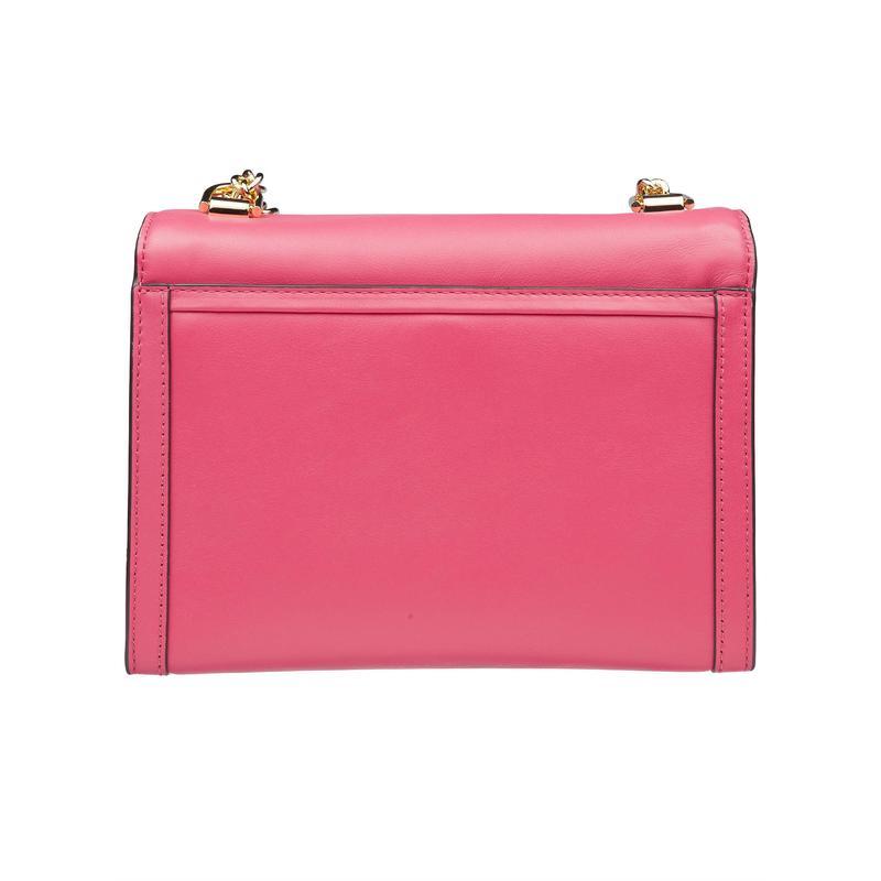 迈克·科尔斯(MICHAEL KORS)粉红色女士牛皮单肩包多层设计金色链