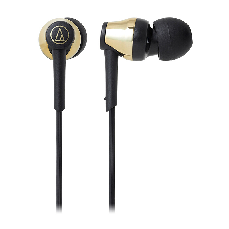 铁三角(audio-technica)ATH-CKR35BT运动无线蓝牙入耳式耳机手机耳麦颈挂线控 金色