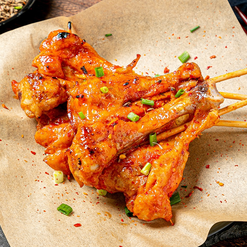 家庭烧烤鸡腿串10串蝴蝶腿串油炸烧烤食材烤串腌制好半成品10个