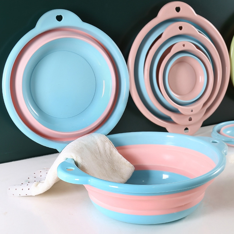 折叠脸盆塑料洗脸盆家用便携式小号古达旅行洗澡学生宿舍用洗脚大盆子