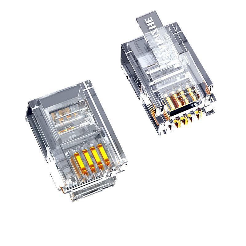 山泽(SAMZHE) SJ-3450 4P4C 高品质 50个/包 电话水晶头 (计价单位:包)