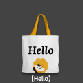 苏宁宜品 帆布包 可爱 时尚 手提袋 款式： 【Hello】