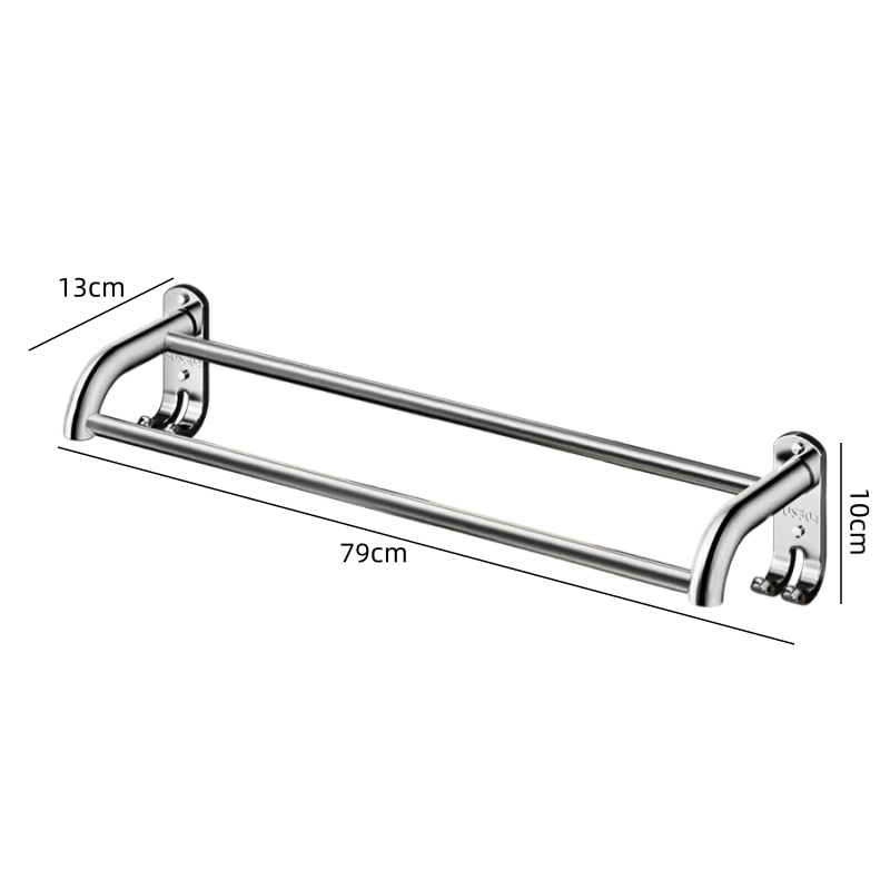 攸形 不锈钢毛巾架79cm个高清大图
