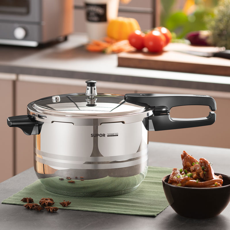 苏泊尔(Supor)好帮手304不锈钢大容量压力锅高压锅快锅双重安全易开合YS24ED燃气电磁炉通用