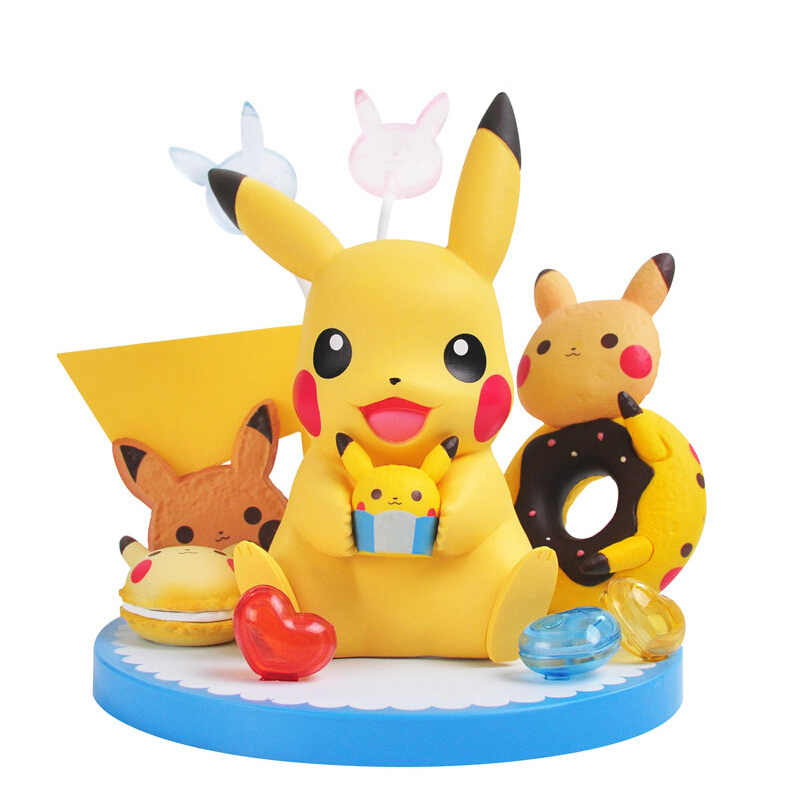 玩具手办 宠物小精灵 神奇宝贝皮卡丘 q版换脸关节可动 模型摆件玩具