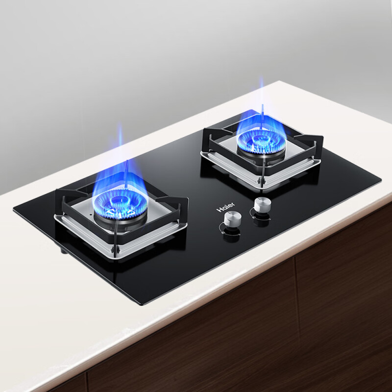 海尔(Haier)燃气灶天然气灶双眼灶瞬燃点火智能熄火保护5.2KW大火力一级能效三重增氧混燃台嵌两用 Q2BE5