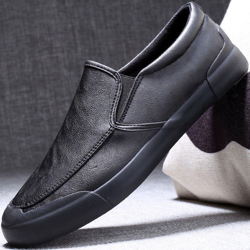 ideamini男鞋男士休闲皮鞋商务正装一脚蹬2021新款春夏季潮鞋懒人鞋