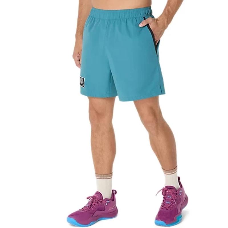 Asics/亚瑟士男士高尔夫运动裤海岛蓝弹性聚酯纤维透气舒适训练裤高清大图