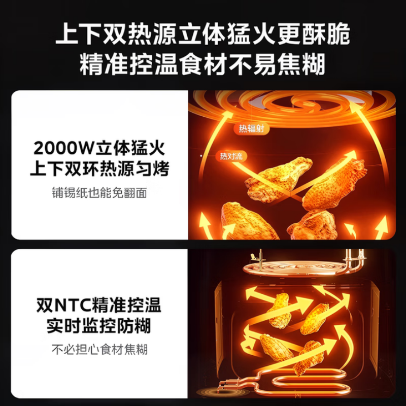 美的智能空气炸锅多功能家用健康低脂烹饪神器MC-HZ4007高清大图