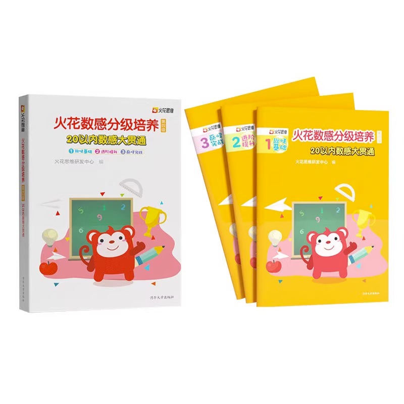 [正版图书]火花数感分级培养第四级20以内数感大贯通6-12岁儿童数学启蒙 幼小衔接整合教材 一年级入学准备幼儿园数学加高清大图