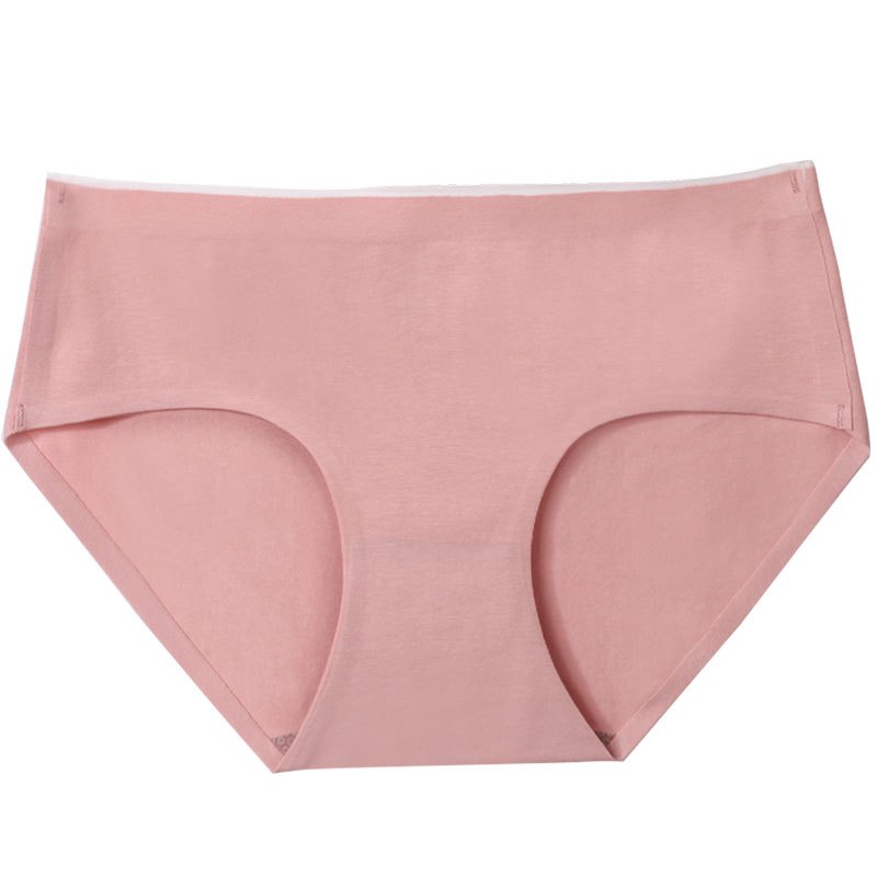 4条装女士纯棉无痕内裤女棉质抗菌100棉档透气中腰女生三角裤头