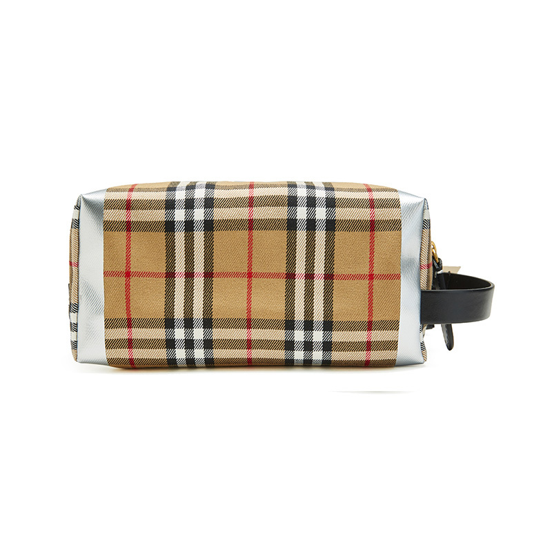BURBERRY 博柏利/巴宝莉 手拿包男女通用款Vintage格纹织物便捷收纳袋化妆包洗漱包8006293