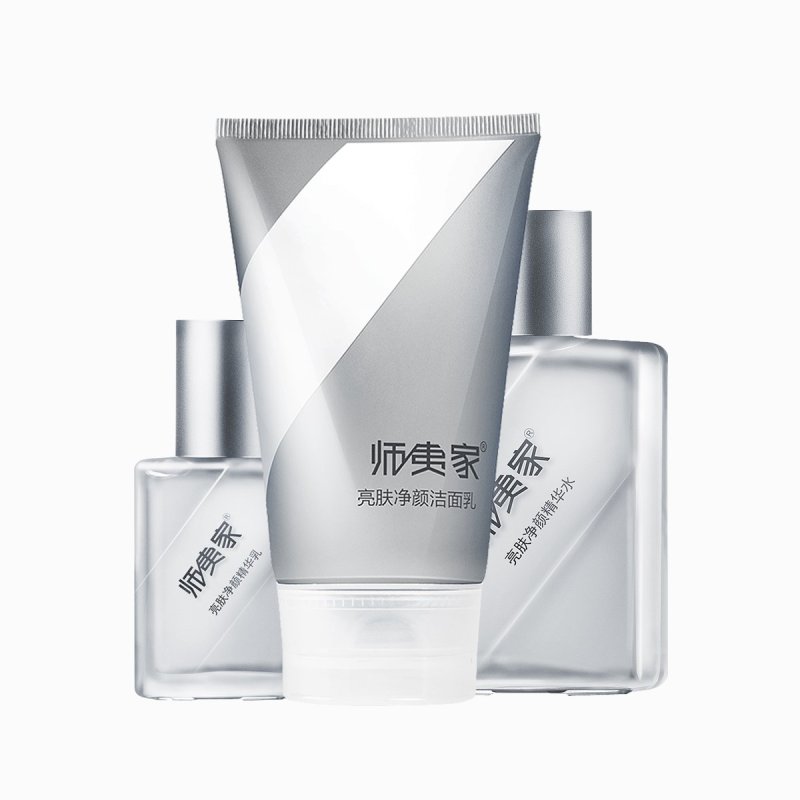 师夷家 男士亮肤净颜护肤三件套(洁面乳120g+精华水100ml+精华乳50ml)