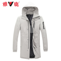 yaloo/雅鹿羽绒服男 中长款 新宽松加厚连帽冬装潮羽绒服男